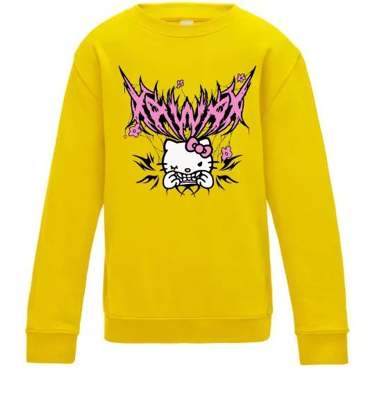 Детский Свитшот Y2K Kitty Солнечно желтый фото