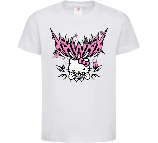 Дитяча футболка Y2K Kitty Білий фото