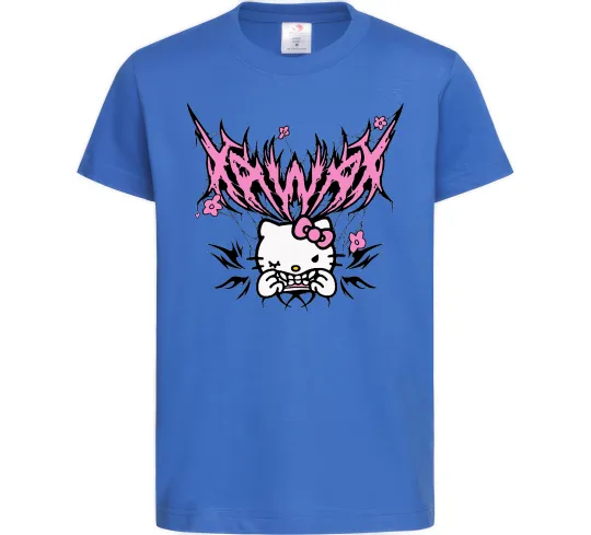 Дитяча футболка Y2K Kitty Яскраво-синій фото
