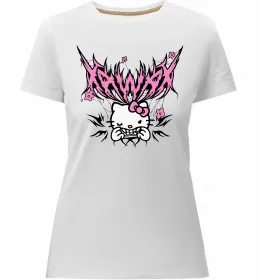 Женская премиум футболка Y2K Kitty Белый фото