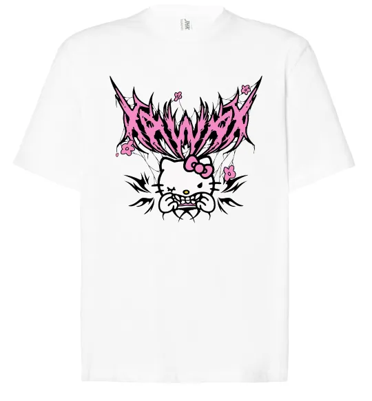 Футболка Оверсайз Y2K Kitty Білий фото