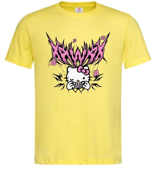Чоловіча футболка Y2K Kitty Лимонний фото