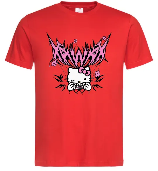 Чоловіча футболка Y2K Kitty Червоний фото