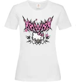 Женская футболка Y2K Kitty Белый фото