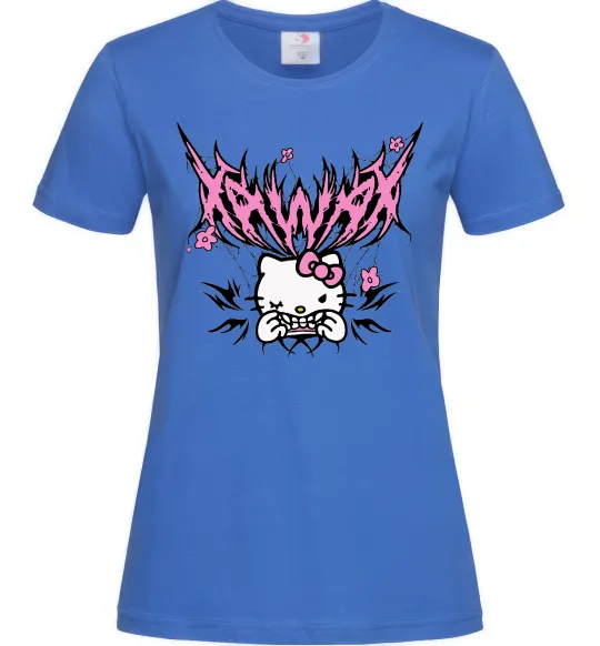 Женская футболка Y2K Kitty Ярко-синий фото