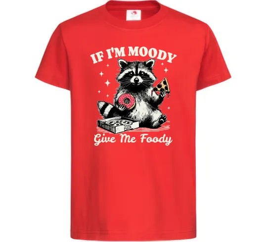 Дитяча футболка Give me foody Червоний фото