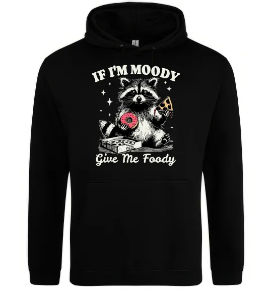 Женская толстовка (худи) Give me foody Черный фото