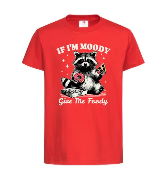 Дитяча футболка Give me foody Червоний фото