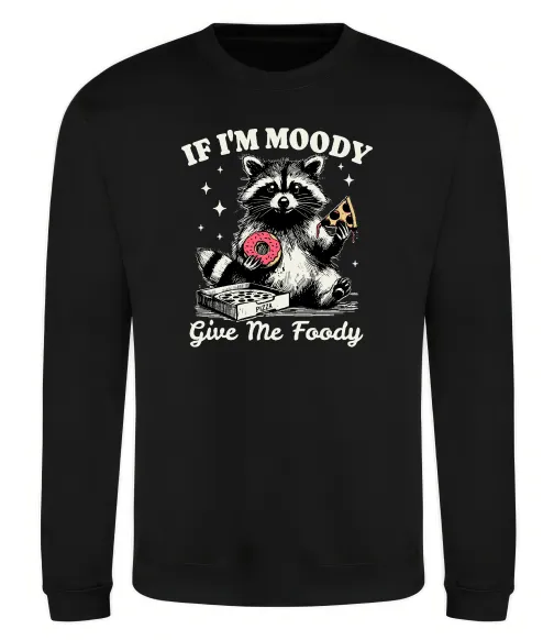 Світшот Give me foody Чорний фото