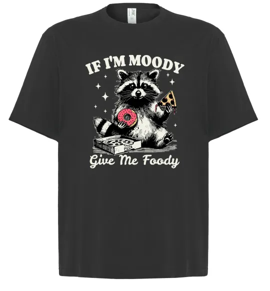 Футболка Оверсайз Give me foody Черный фото