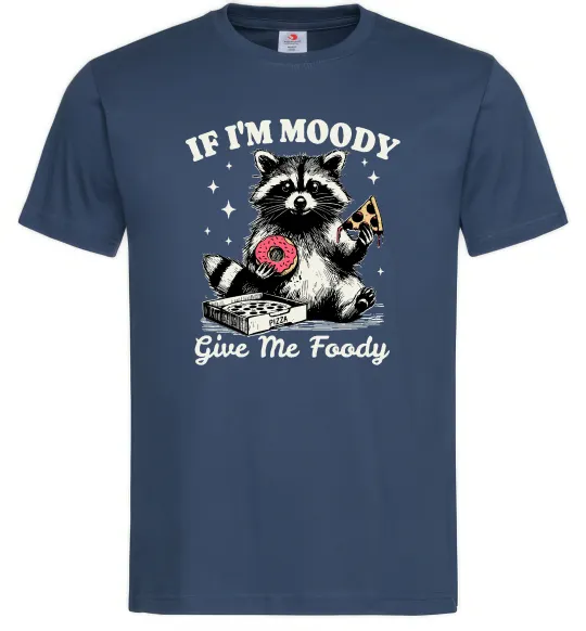 Мужская футболка Give me foody Темно-синий фото