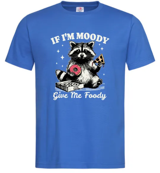 Мужская футболка Give me foody Ярко-синий фото