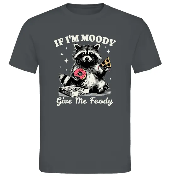 Мужская футболка Give me foody Графит фото