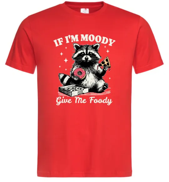 Мужская футболка Give me foody Красный фото