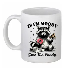 Чашка керамическая Give me foody Белый фото