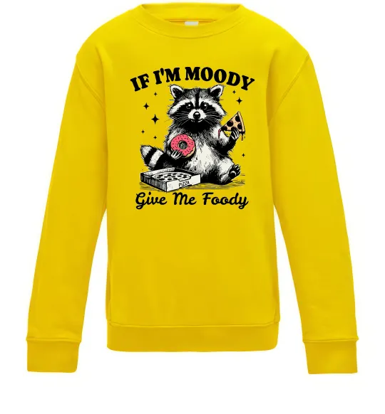 Детский Свитшот Give me foody Солнечно желтый фото