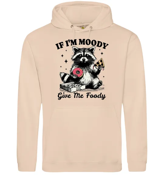 Чоловіча толстовка (худі) Give me foody Пісочний фото