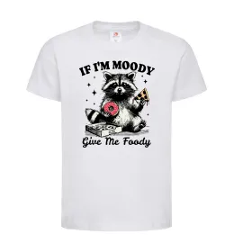 Дитяча футболка Give me foody Білий фото