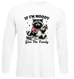 Лонгслив Give me foody Белый фото