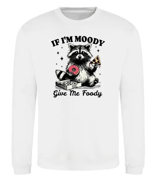 Світшот Give me foody Білий фото