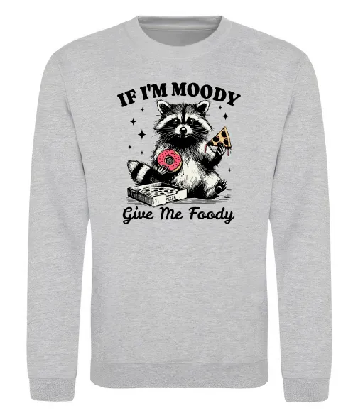 Світшот Give me foody Сірий меланж фото