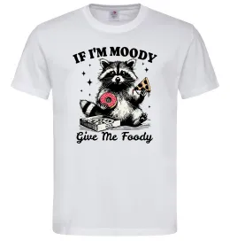 Мужская футболка Give me foody Белый фото