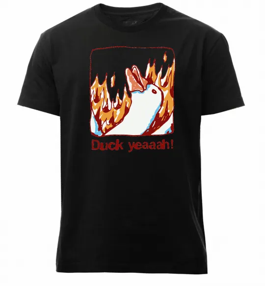 Чоловіча преміум футболка Duck yeah Чорний фото