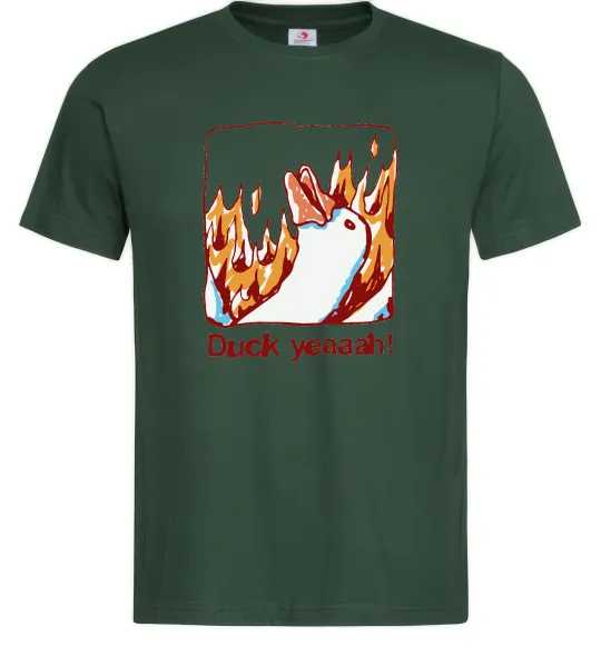 Чоловіча футболка Duck yeah Темно-зелений фото