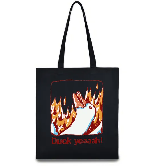 Еко-сумка Duck yeah Чорний фото