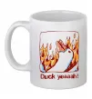 Чашка керамічна Duck yeah Білий фото