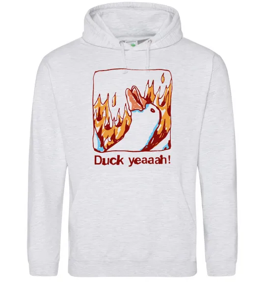 Чоловіча толстовка (худі) Duck yeah Сірий меланж фото