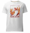 Чоловіча преміум футболка Duck yeah Білий фото