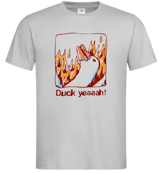 Чоловіча футболка Duck yeah Сірий фото