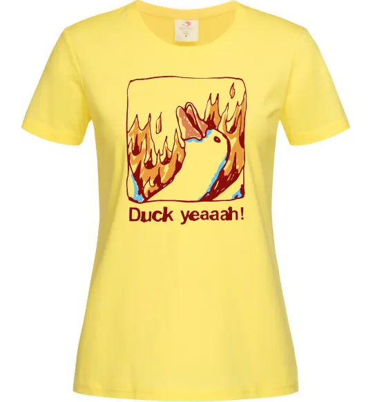 Жіноча футболка Duck yeah Лимонний фото