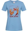 Жіноча футболка Duck yeah Блакитний фото