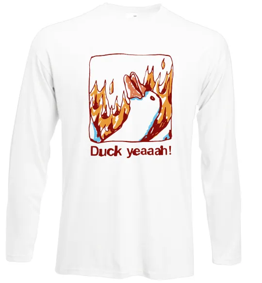 Лонгслів Duck yeah Білий фото