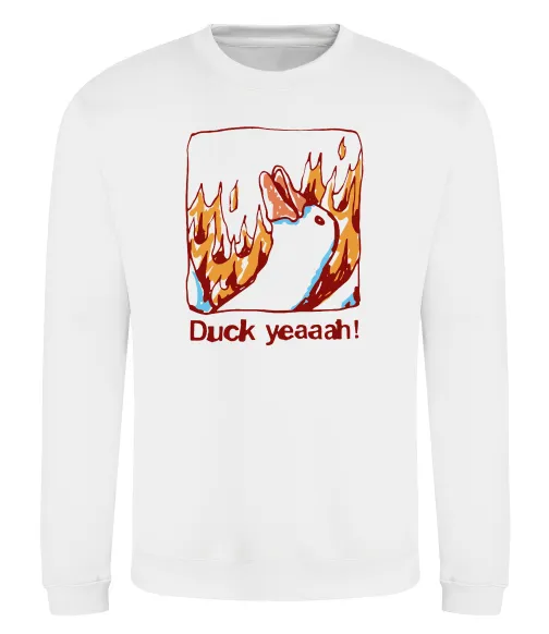 Світшот Duck yeah Білий фото