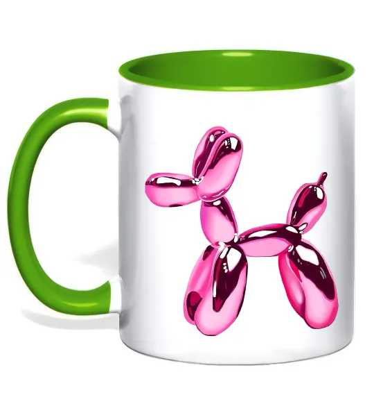 Чашка с цветной ручкой Y2K Balloon Dog Лаймовый фото