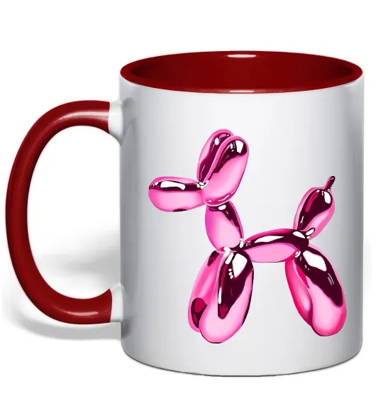 Чашка с цветной ручкой Y2K Balloon Dog Красный фото