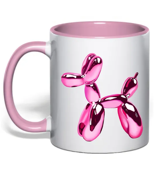 Чашка с цветной ручкой Y2K Balloon Dog Нежно розовый фото