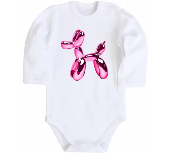 Дитячий бодік Y2K Balloon Dog Білий фото