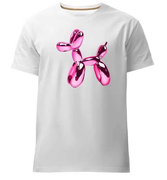 Мужская премиум футболка Y2K Balloon Dog Белый фото