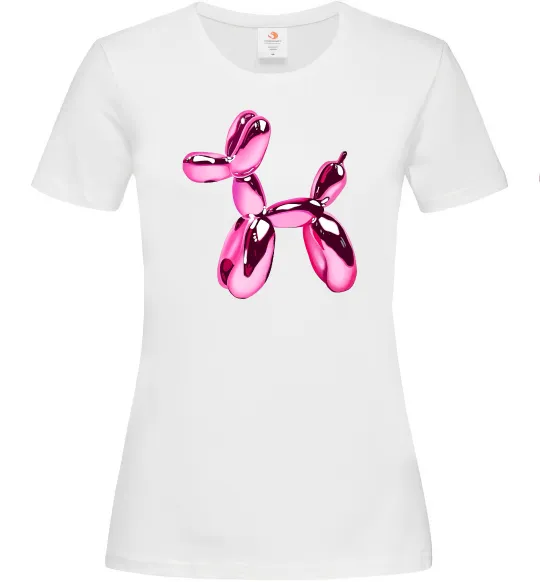 Жіноча футболка Y2K Balloon Dog Білий фото