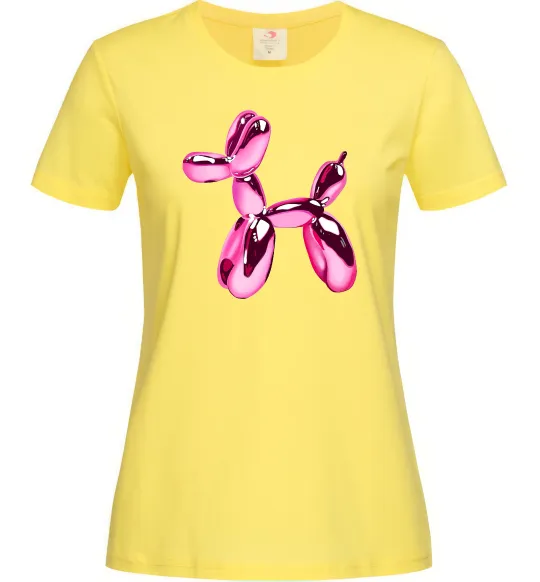 Жіноча футболка Y2K Balloon Dog Лимонний фото