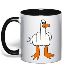 Чашка з кольоровою ручкою F(D)uck
