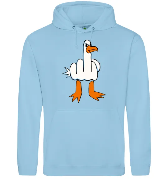 Мужская толстовка (худи) F(D)uck Голубой фото