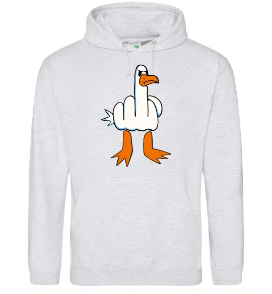 Женская толстовка (худи) F(D)uck Серый меланж фото