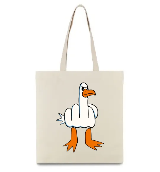 Эко-сумка F(D)uck Бежевый фото