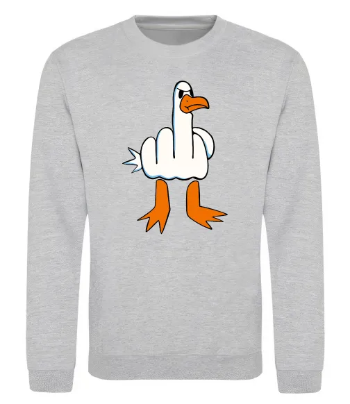 Свитшот F(D)uck Серый меланж фото