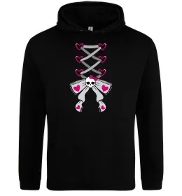 Мужская толстовка (худи) Рожевий корсет Черный фото